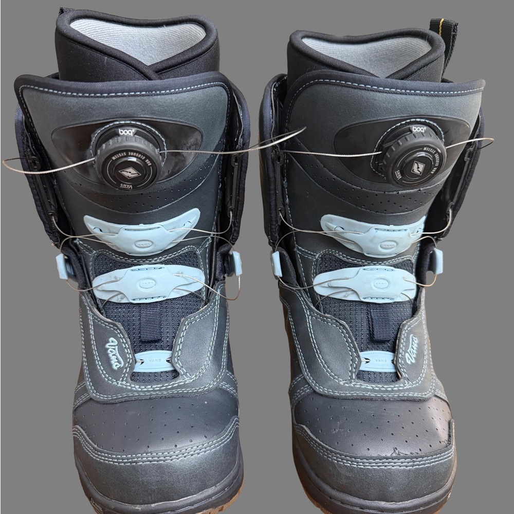 EUC VANS Encore Boa Lacing Snowboard Boots Navy/Chicory Blue Women’s Size 8